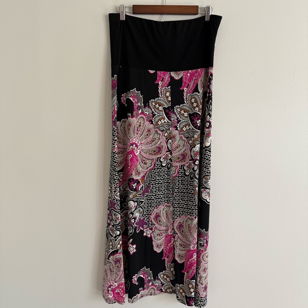 J.B.S. Black and Pink Floral Dress - Picture 4 of 8